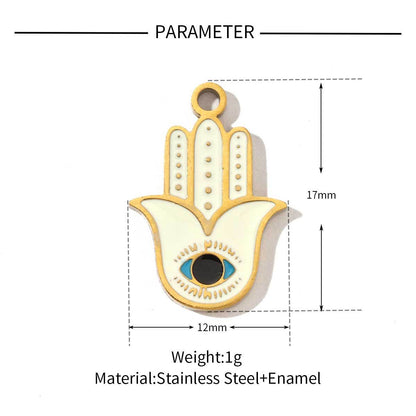 Cross eyes peach heart titanium steel pendant