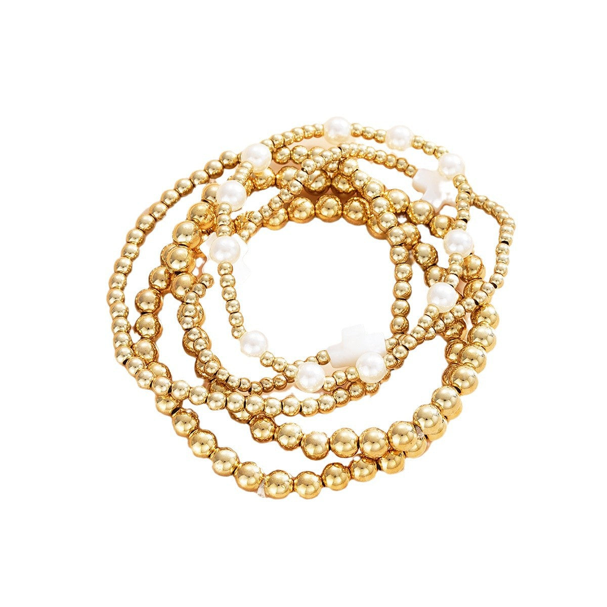 CCB Beaded Stackable Bracelet Set (5-Piece)