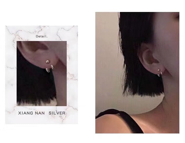 Fashion double line bead earrings