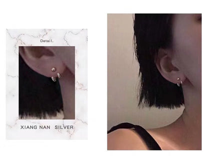 Fashion double line bead earrings