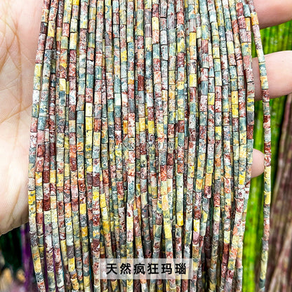 2X4mm agate round tube beads loose beads