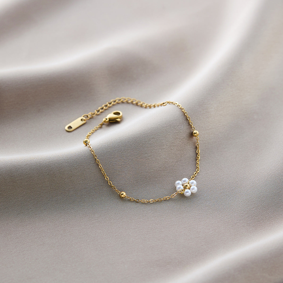 Titanium Steel Five-Leaf Clover Bracelet