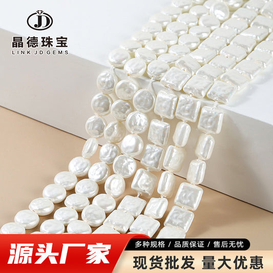 Botón de perla de concha barroca de 12 mm 