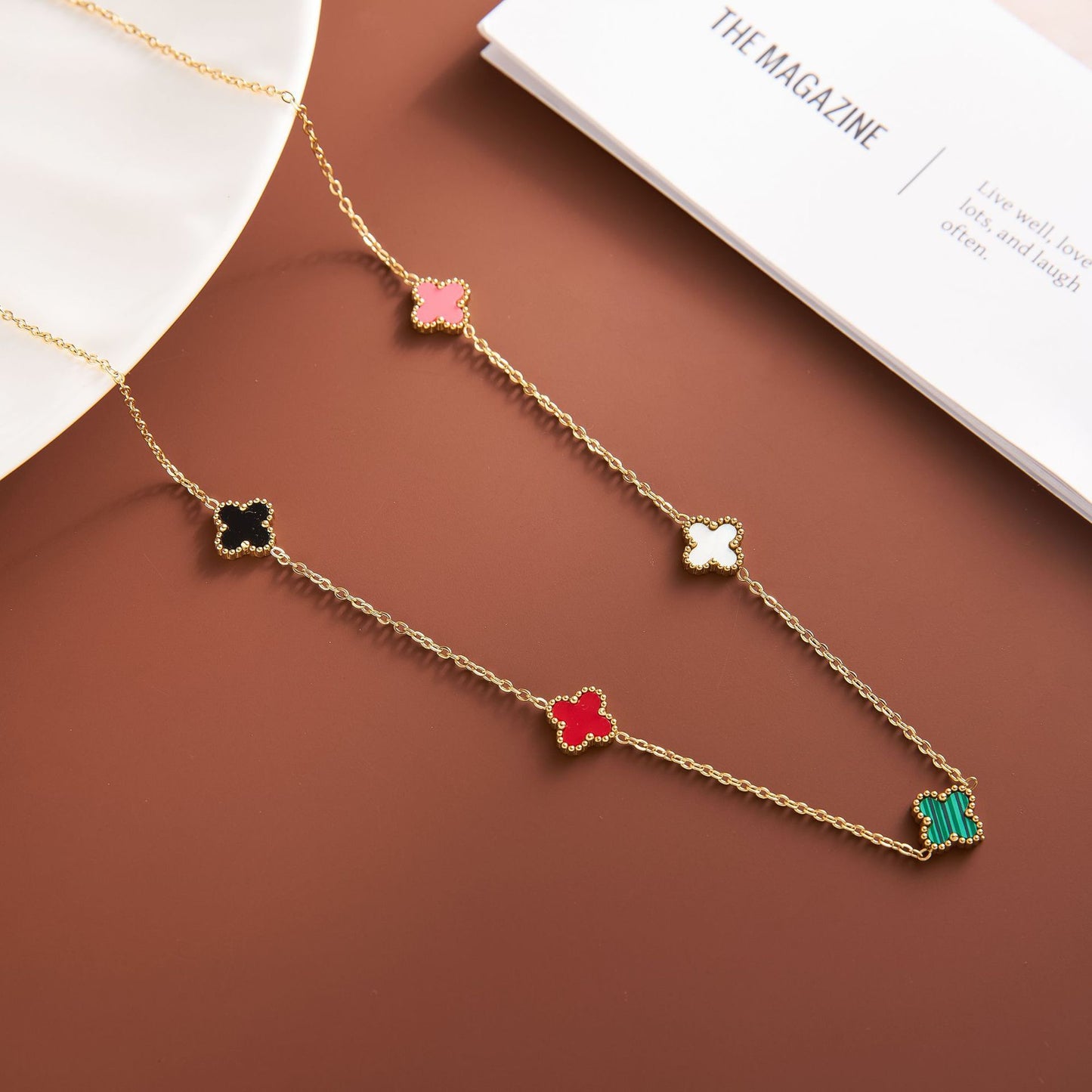 Titanium Steel Four-Leaf Clover Necklace