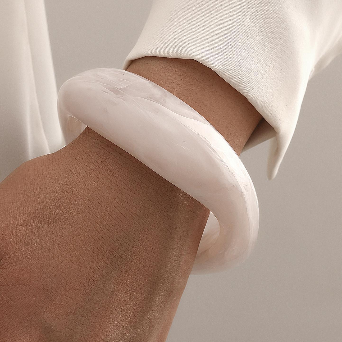 Irregular Acrylic Wide Bracelet