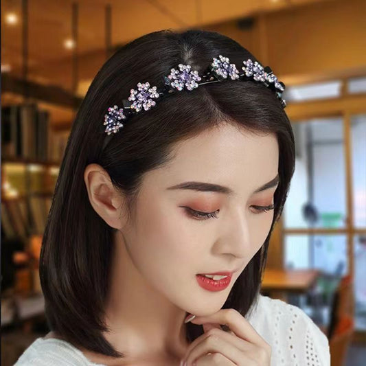 Snowflake rhinestone broken hair headband