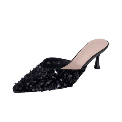 Premium medium heel casual slippers