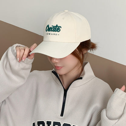 Gorra de béisbol dura de ala ancha y corona profunda 