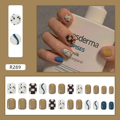 Wearable Removable Fake Nail Stickers Short Long