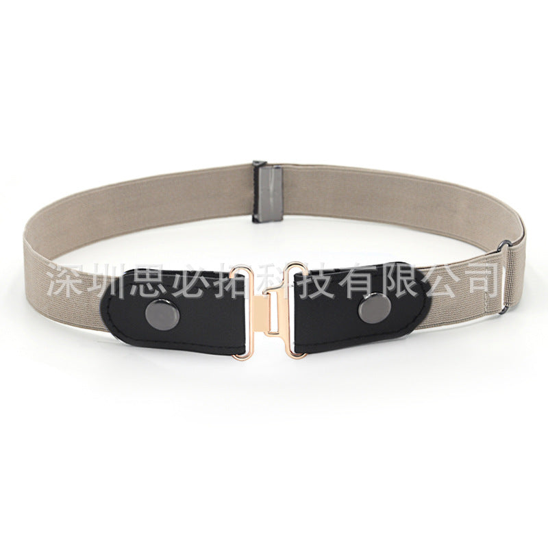 Braided leather button belt