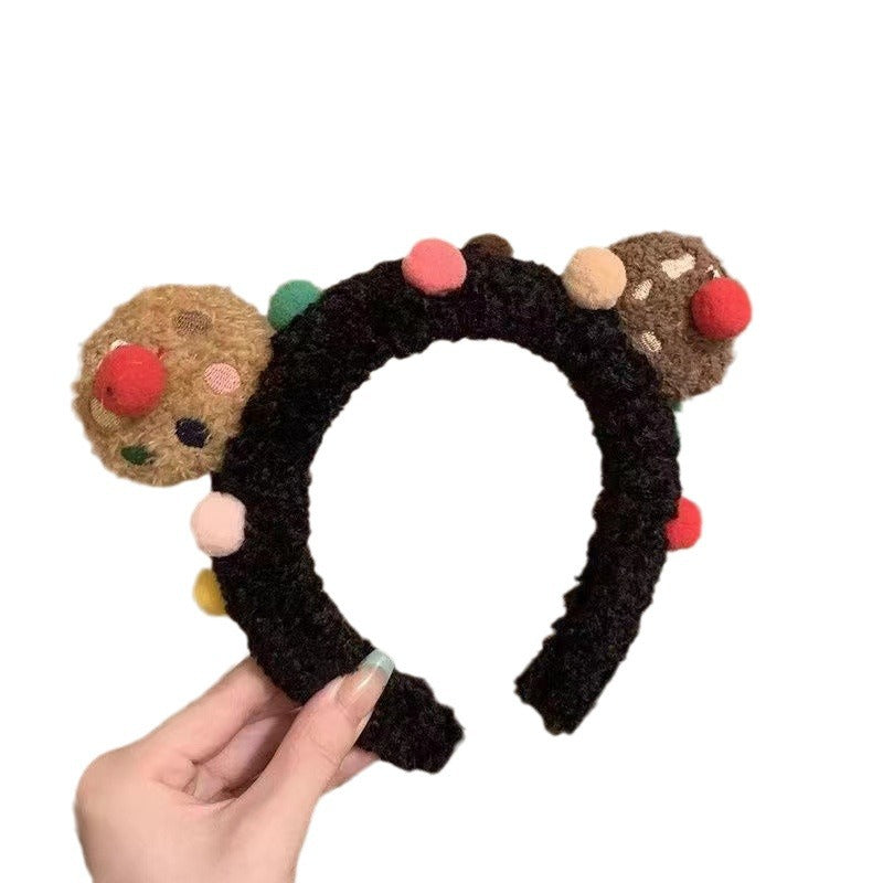 Autumn and winter plush headband
