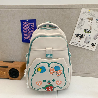 Backpack with cute print and large capacity