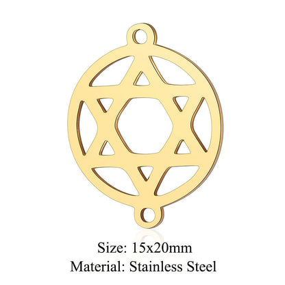 5 pcs/pack music note wing titanium steel pendant