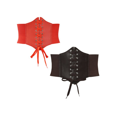 Elastic waist width belt