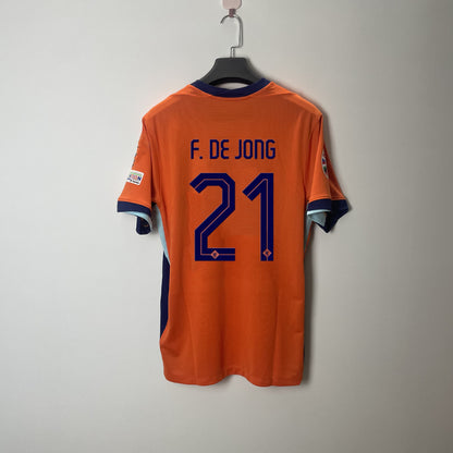 24 Euro Netherlands Home Van Dijk Short Sleeve Simmons De Jong Depay Jersey
