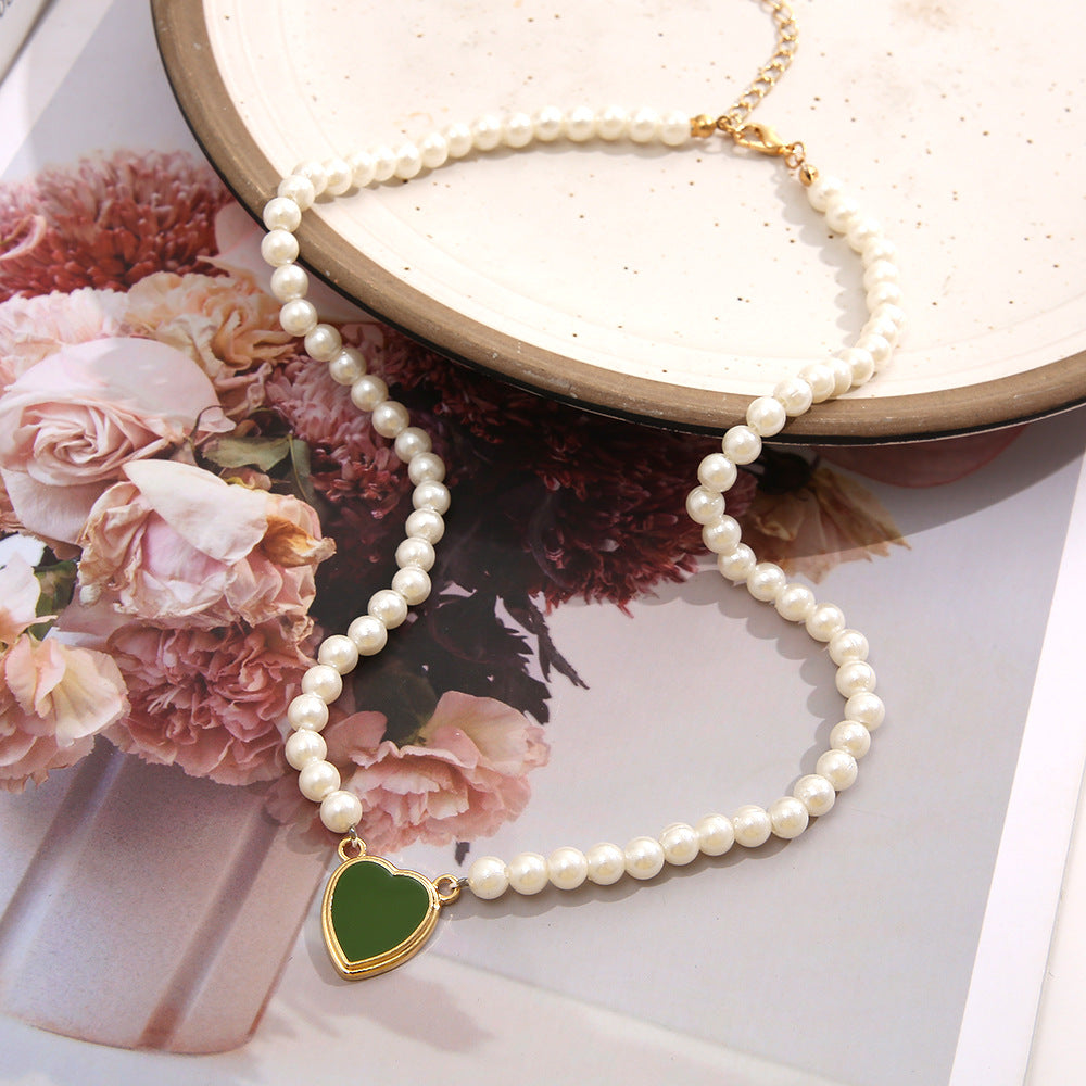 Baroque Pearl Heart Pendant Necklace