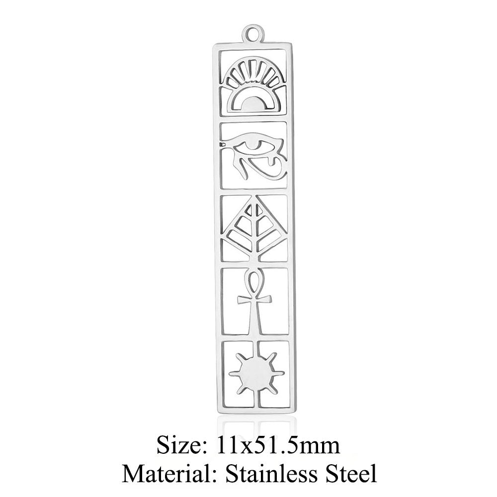 5 pcs/bag witch hat titanium steel eye pendant