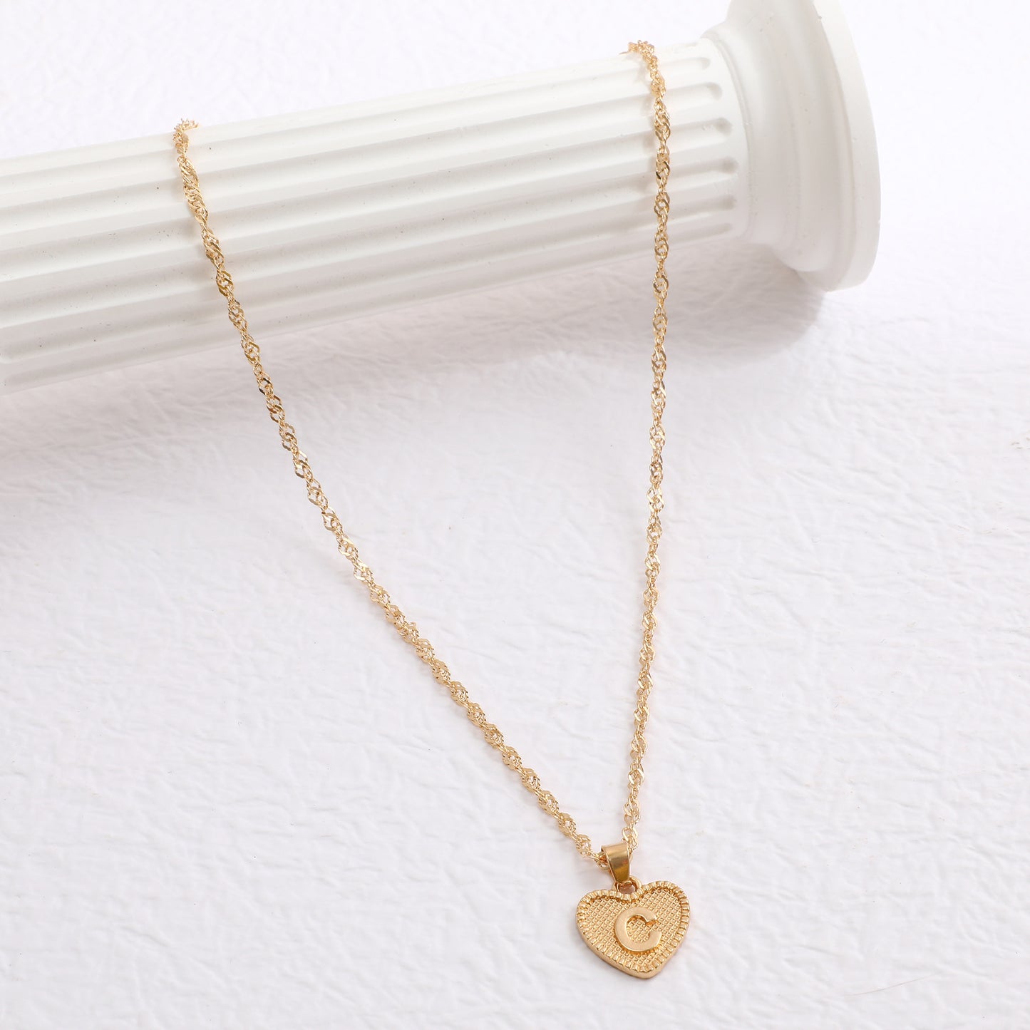 Love Heart Letter Necklace