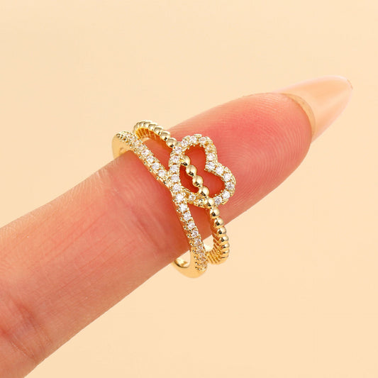 Point Diamond Love Ring