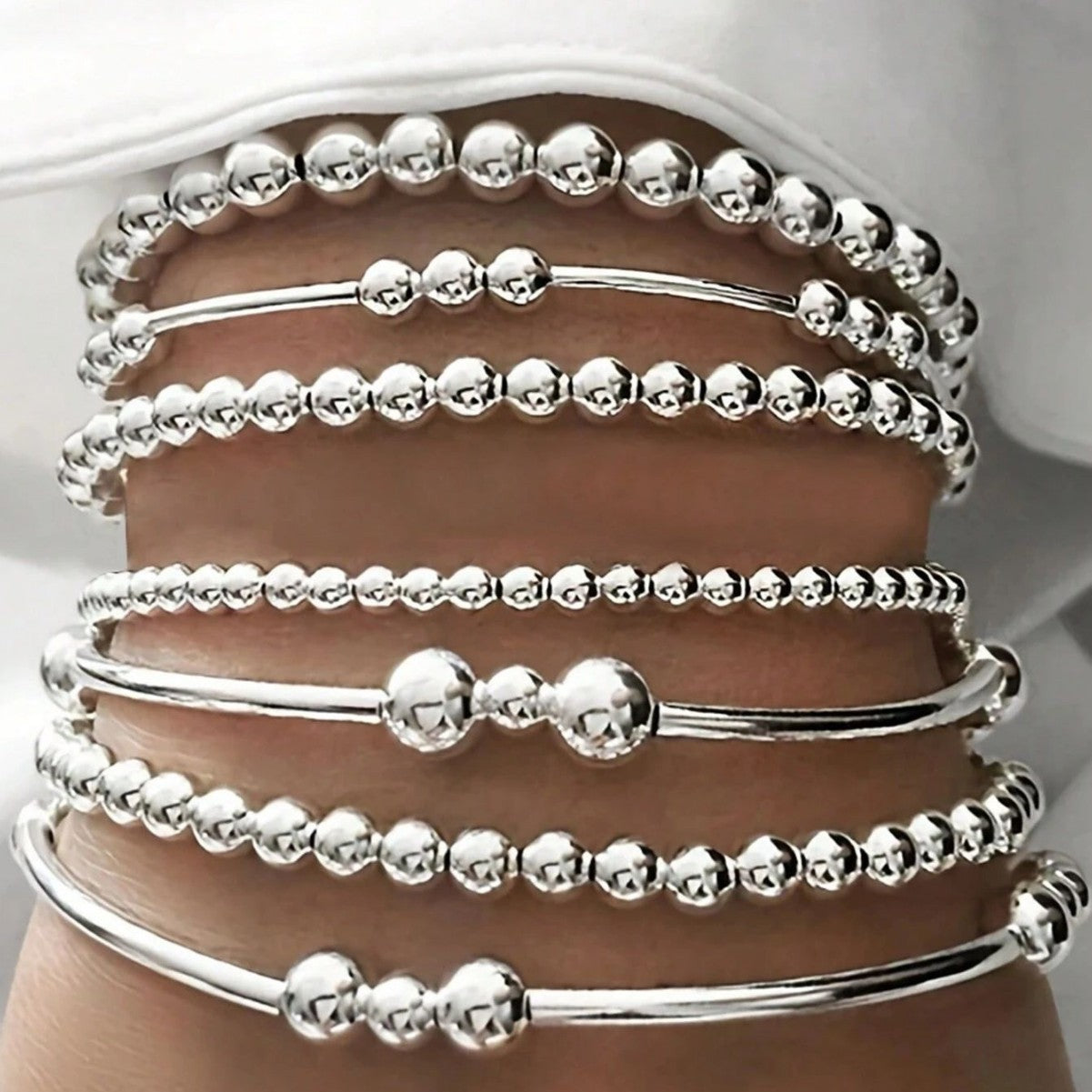 Love Pendant Beaded Bracelet Set