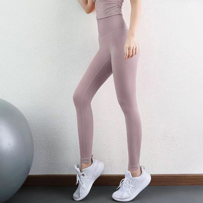Pantalones de yoga de cintura alta para mujer con estampado de melocotón 