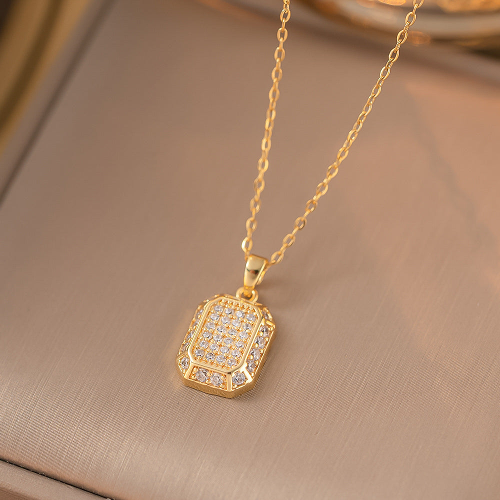 Titanium Steel Copper Pendant Necklace