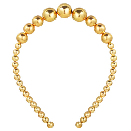 Diadema retro de perlas para mujer 