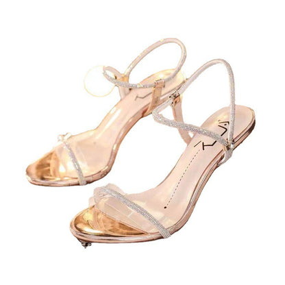 Crystal high heels women