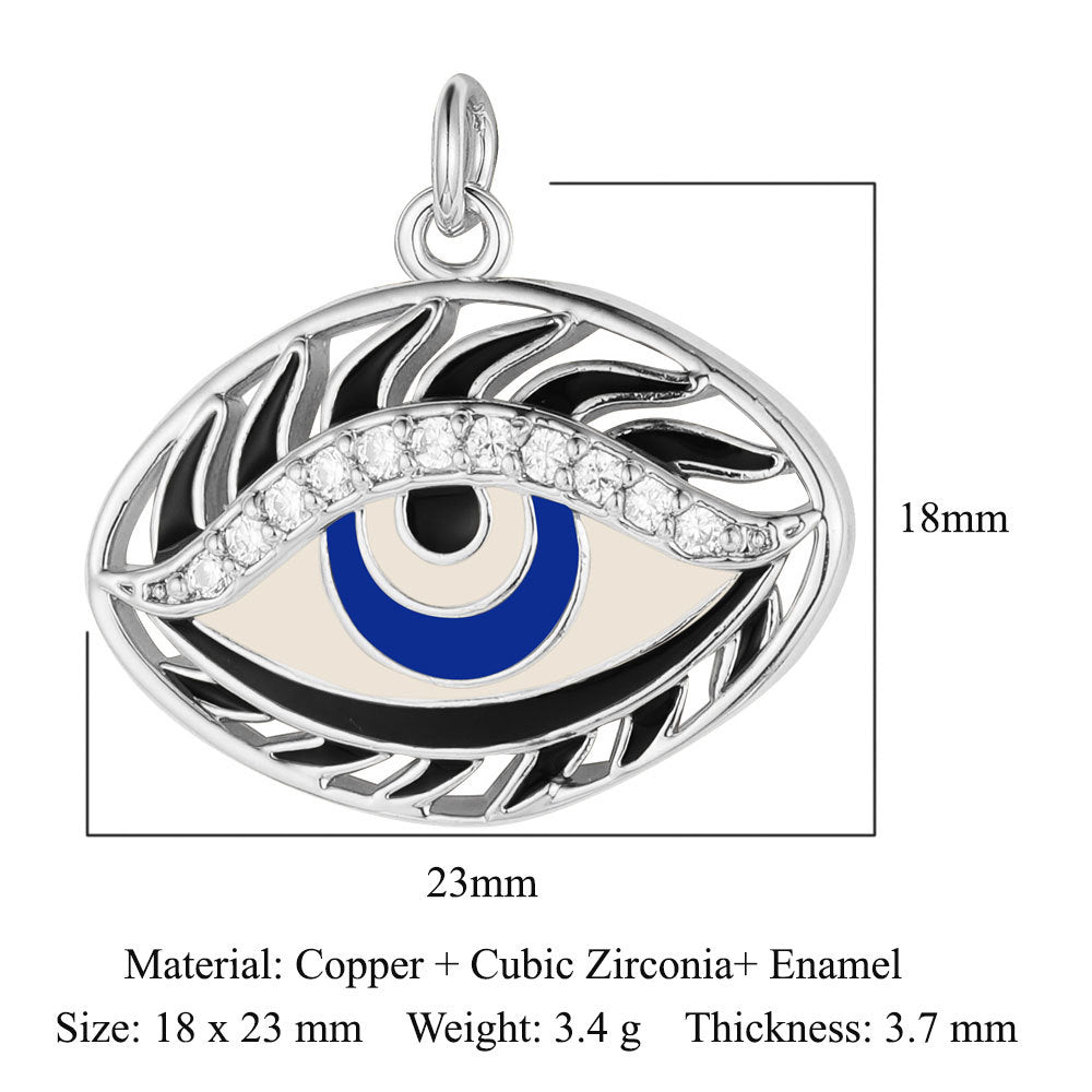 Bee Butterfly Dragonfly Copper Zircon Pendant Devil's Eye