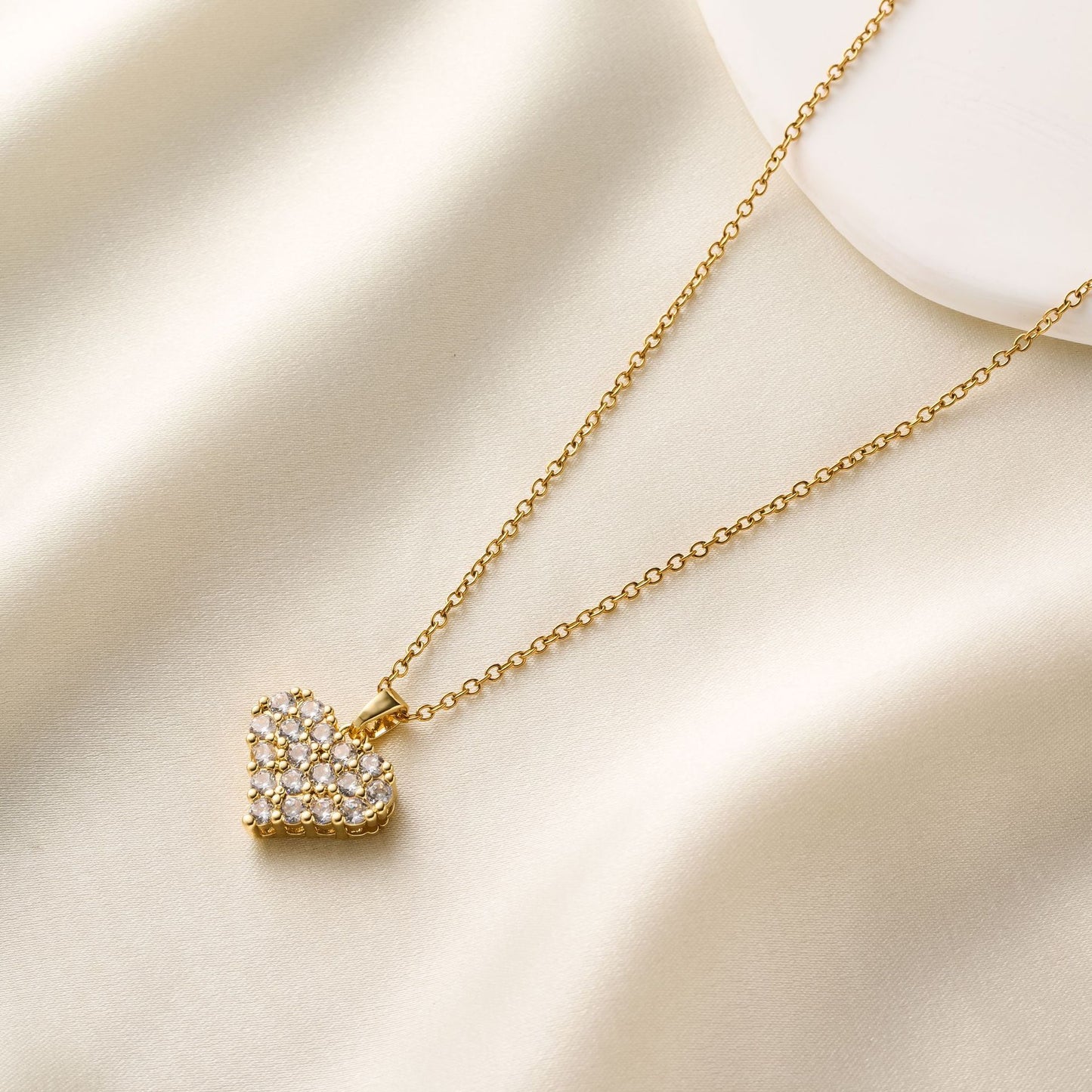 Diamond Heart Zircon Necklace