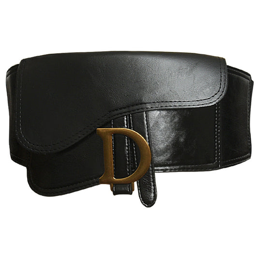 Saddle Bag Letter Elastic Wide Belt