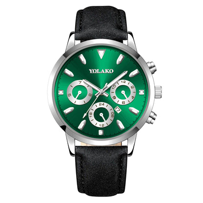 Belt Multicolor Men's Quartz Calendar Watch