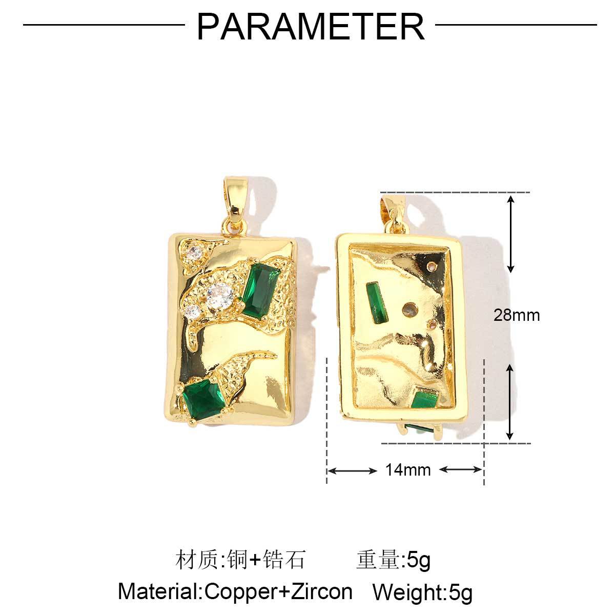 18k gold butterfly star copper zircon pendant.