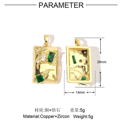 18k gold butterfly star copper zircon pendant.