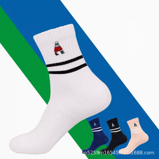 Calcetines de bádminton arcoíris gruesos antideslizantes unisex 