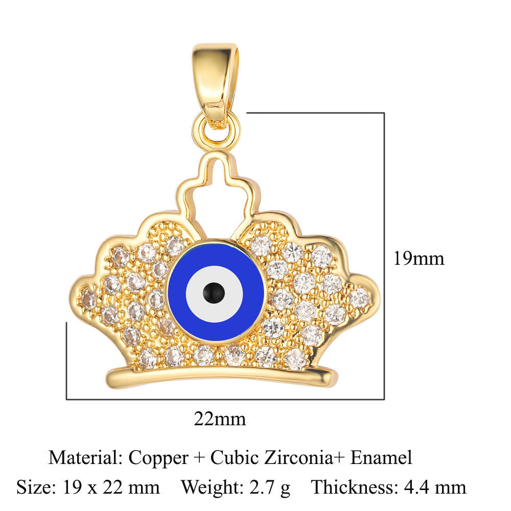 3 pcs/pack, rose copper zircon pendant DIY.