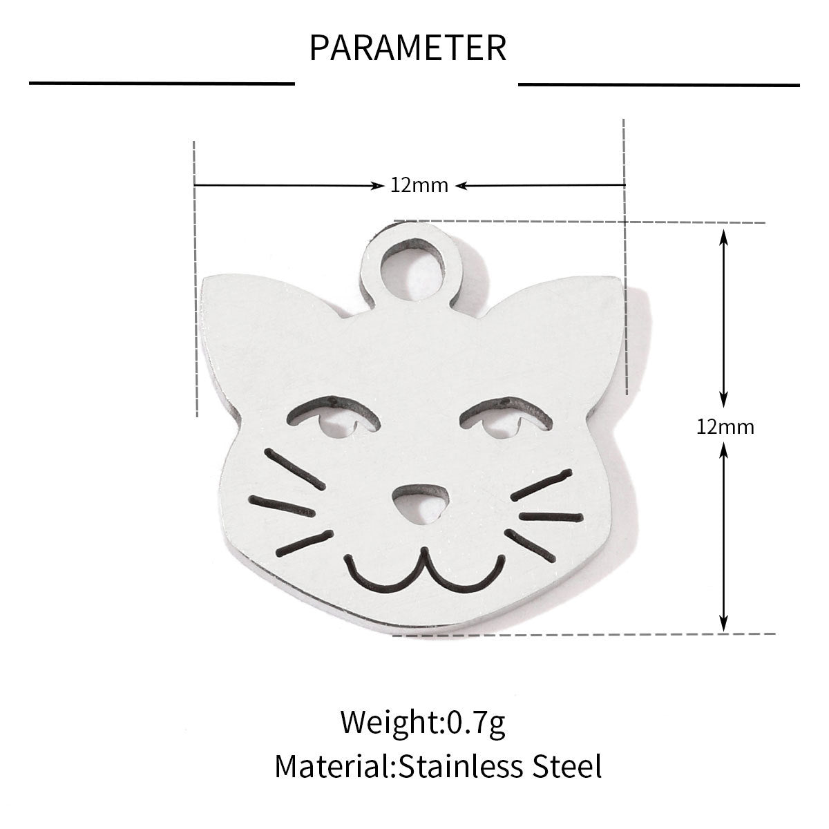 20 pcs/pack frog elephant bat titanium steel DIY pendant