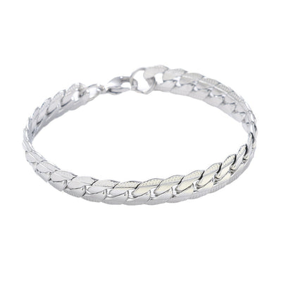 Six-sided polished Cuban bracelet
