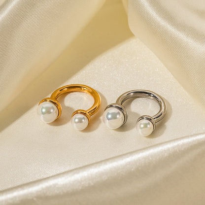 Anillo abierto tamaño perla 