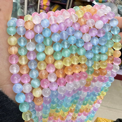 Contas de gesso coloridas de pedra natural de alta qualidade de 6/8 mm 