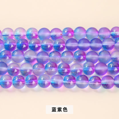 Czech Glazed AB Symphony Gold Loose Beads