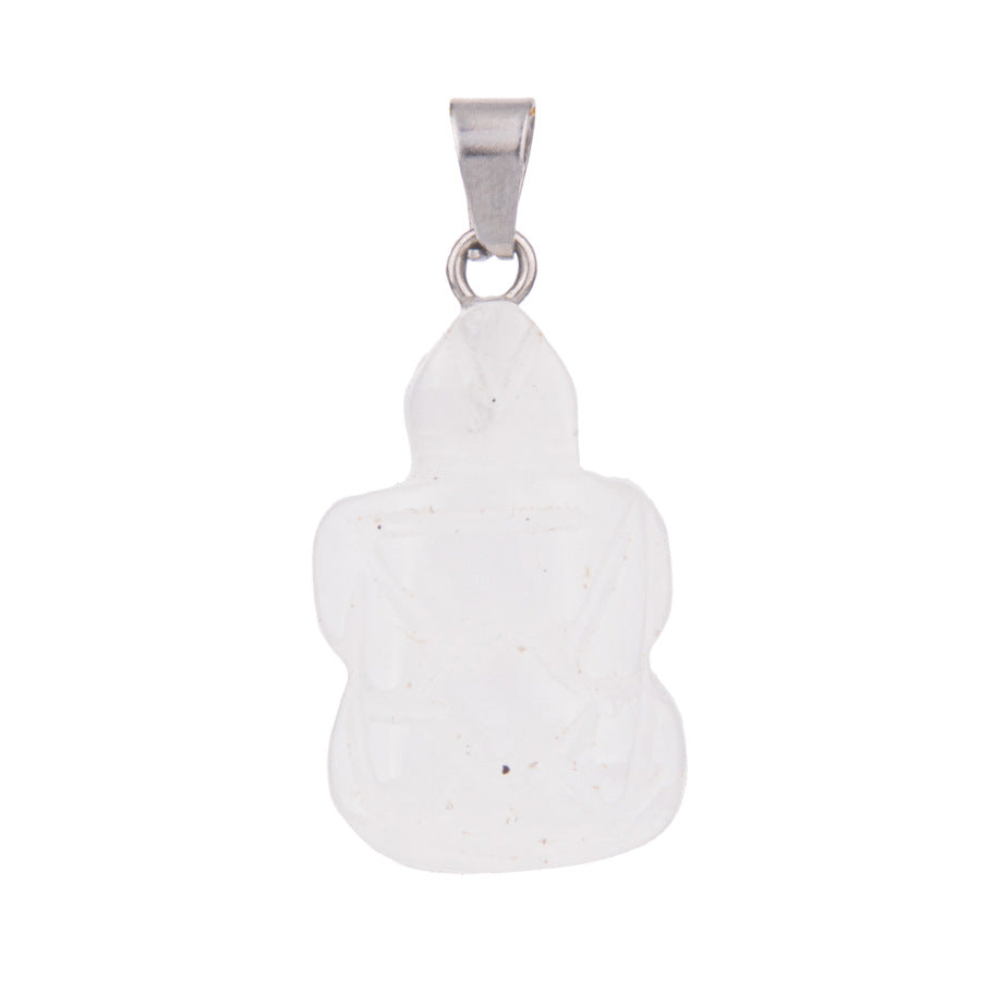 Pingente de tartaruga esculpida em cristal 