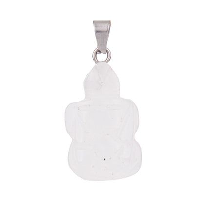 Pingente de tartaruga esculpida em cristal 