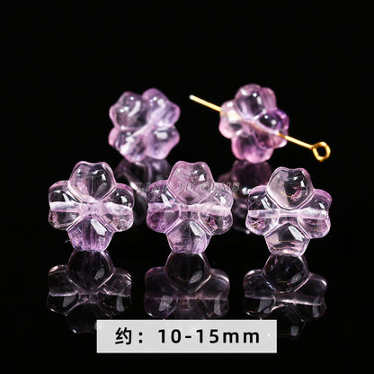 Amethyst engraving Pixiu nine-tailed fox single loose bead