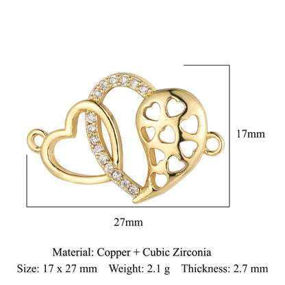 Copper zircon DIY jewelry connecting accessories