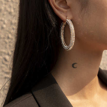Pendientes vintage con forma de botón 
