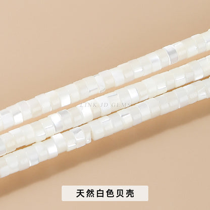 2 * 4Mm colored shell mother-of-pearl right-angle disc beads