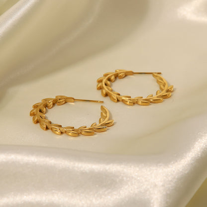 C-Shaped Stainless Steel Earrings