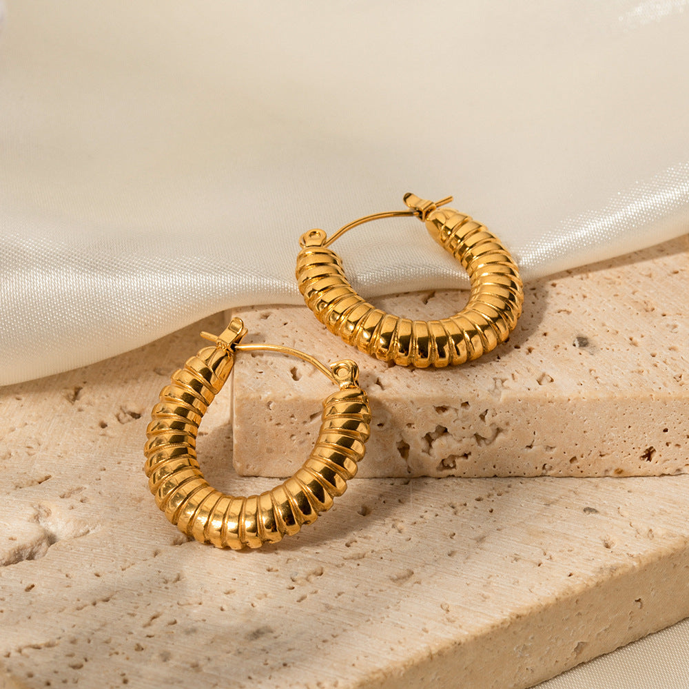 Bread grain earrings do not fade