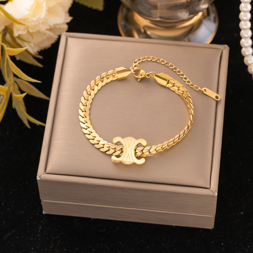 18K Gold Titanium Steel Bracelet